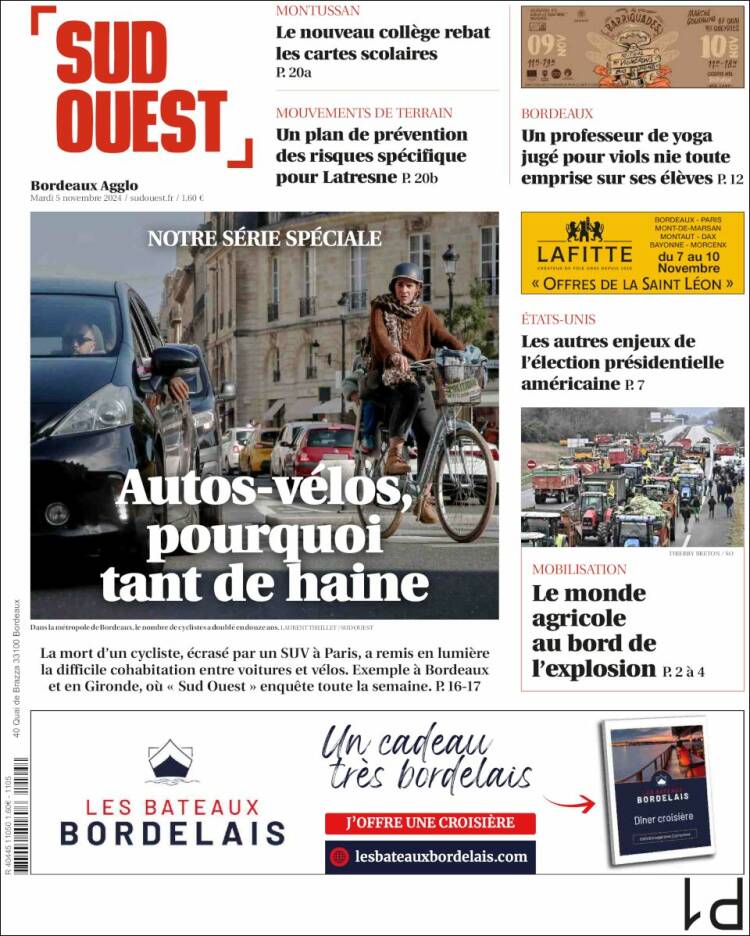 Portada de Sud Ouest (France)