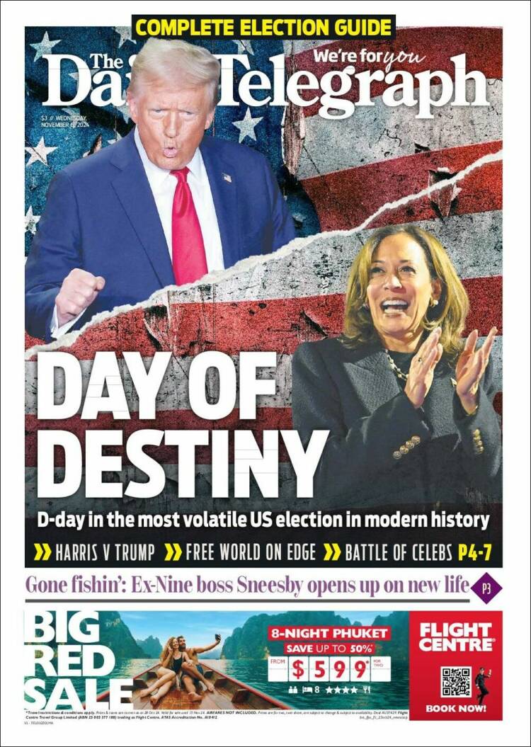Portada de The Daily Telegraph (Australia)