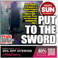 Portada de The Toronto Sun (Canadá)