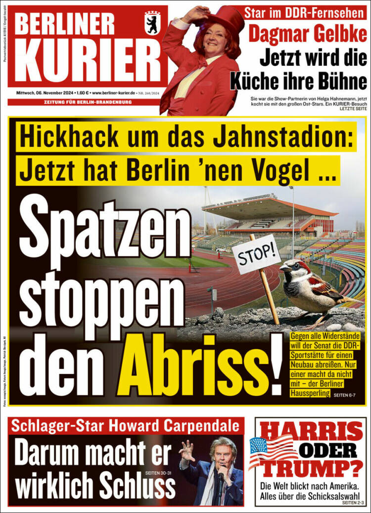 Portada de Berliner Kurier - Startseite BK (Alemania)