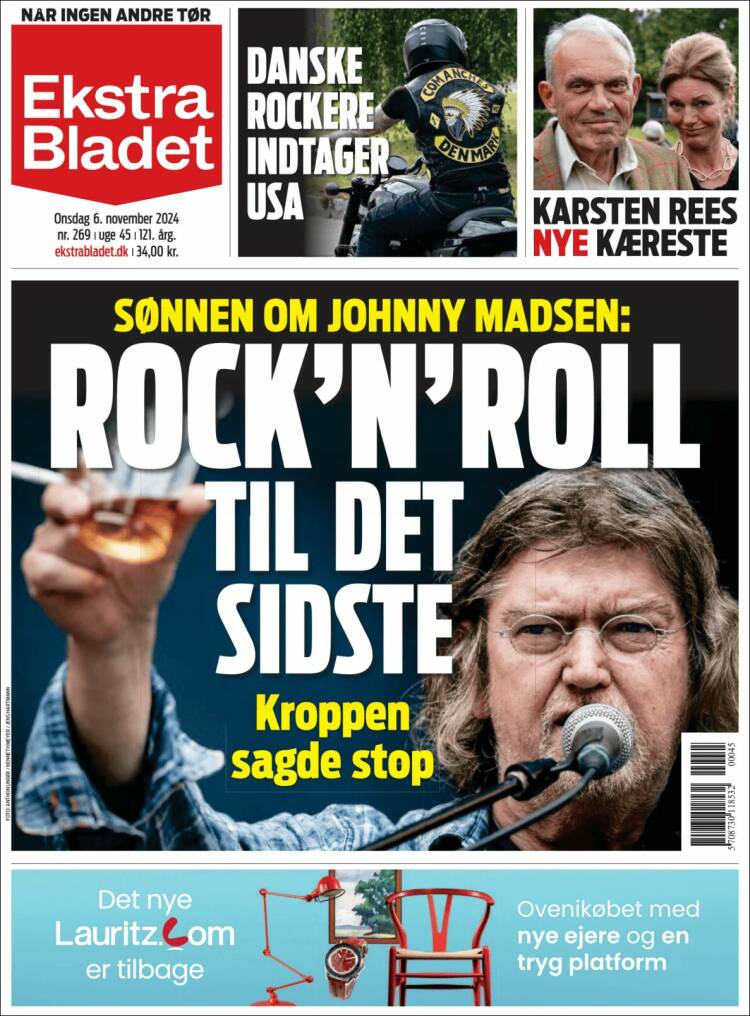 Portada de Ekstra Bladet (Dinamarca)