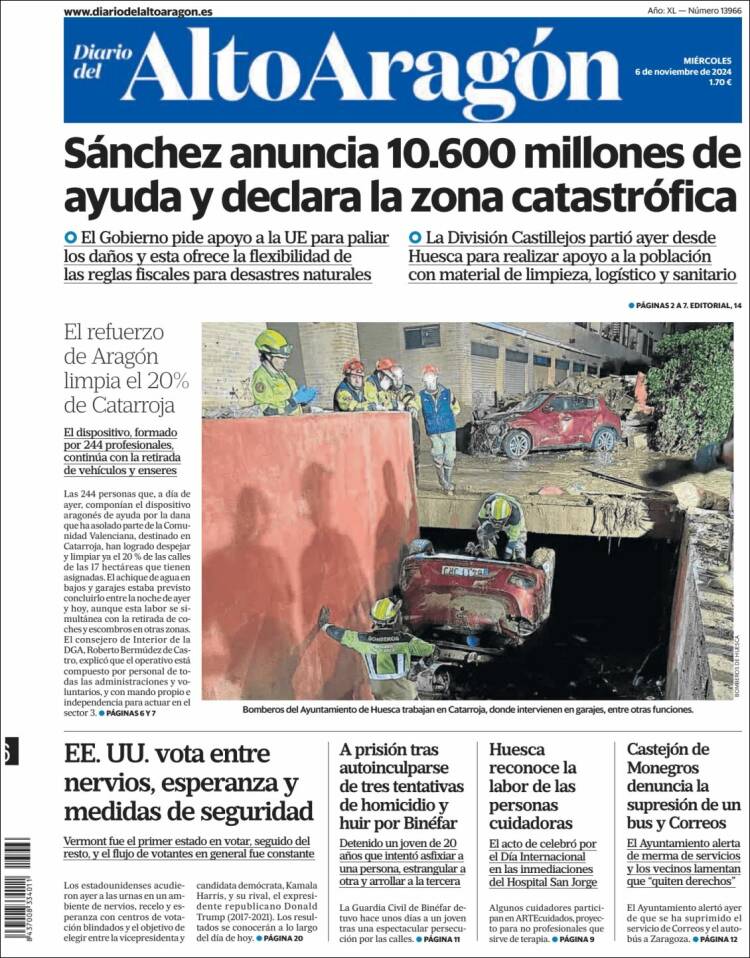 Portada de Diario del AltoAragón (España)