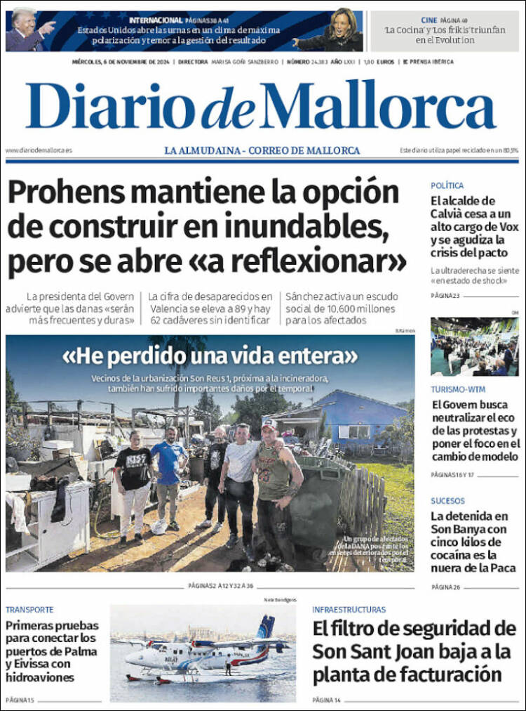 Portada de Diario de Mallorca (España)