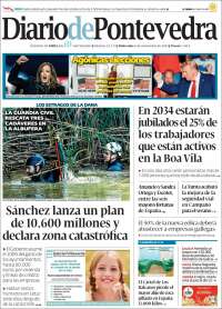 Portada de Diario de Pontevedra (España)