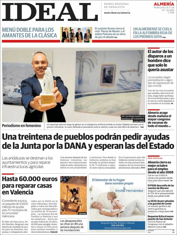 Portada de Ideal Almeria (España)