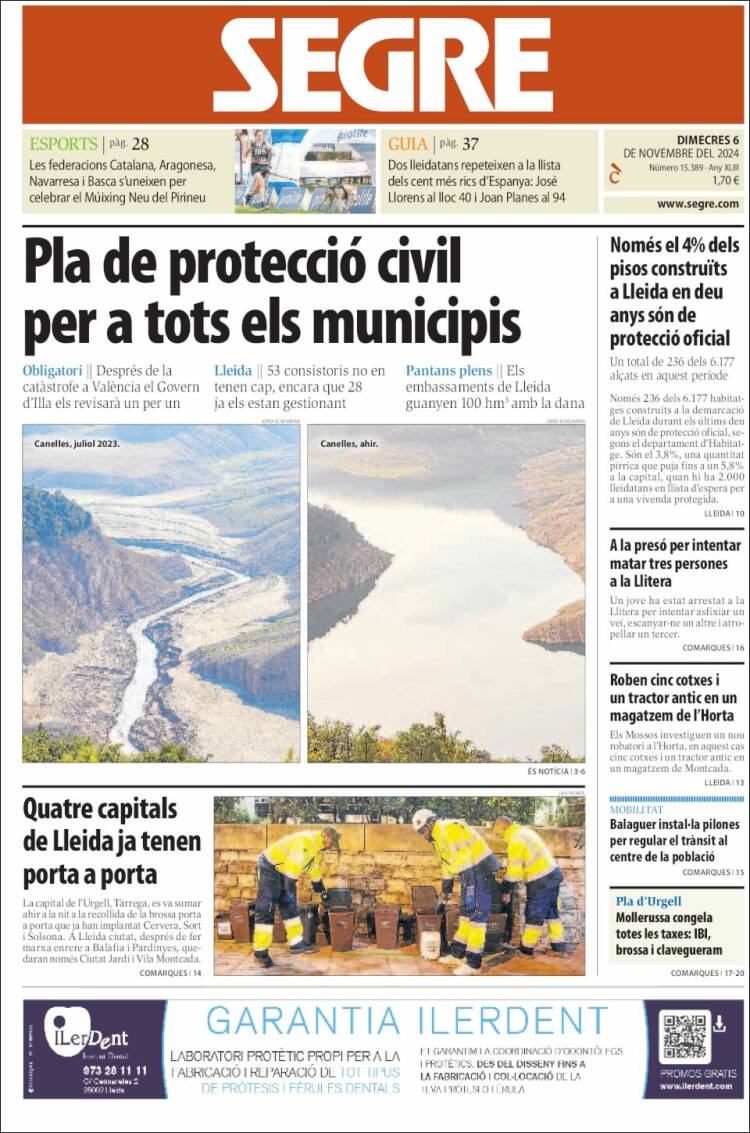 Portada de Segre (España)