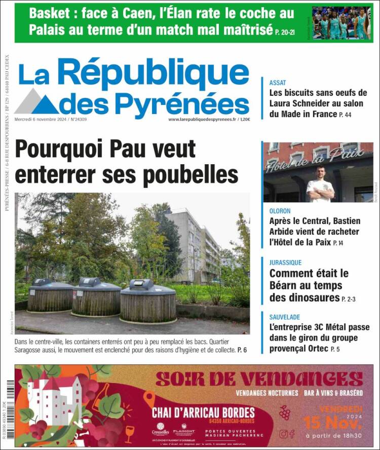 Portada de La République des Pyrénées (Francia)