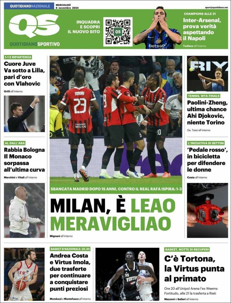 Portada de Quotidiano Sportivo (Italia)