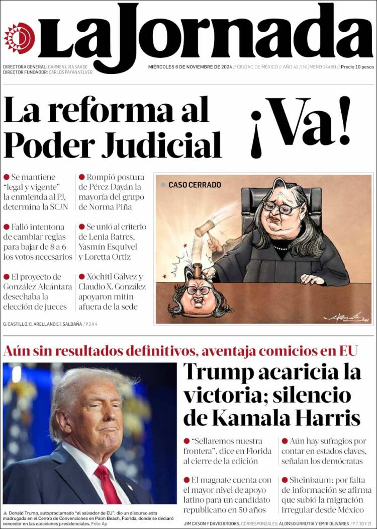 Portada de La Jornada (M&eacute;xico)