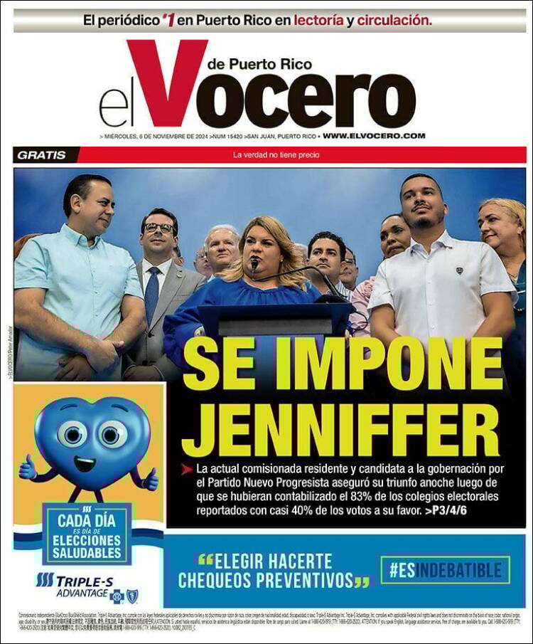 Portada de Vocero (Puerto Rico)