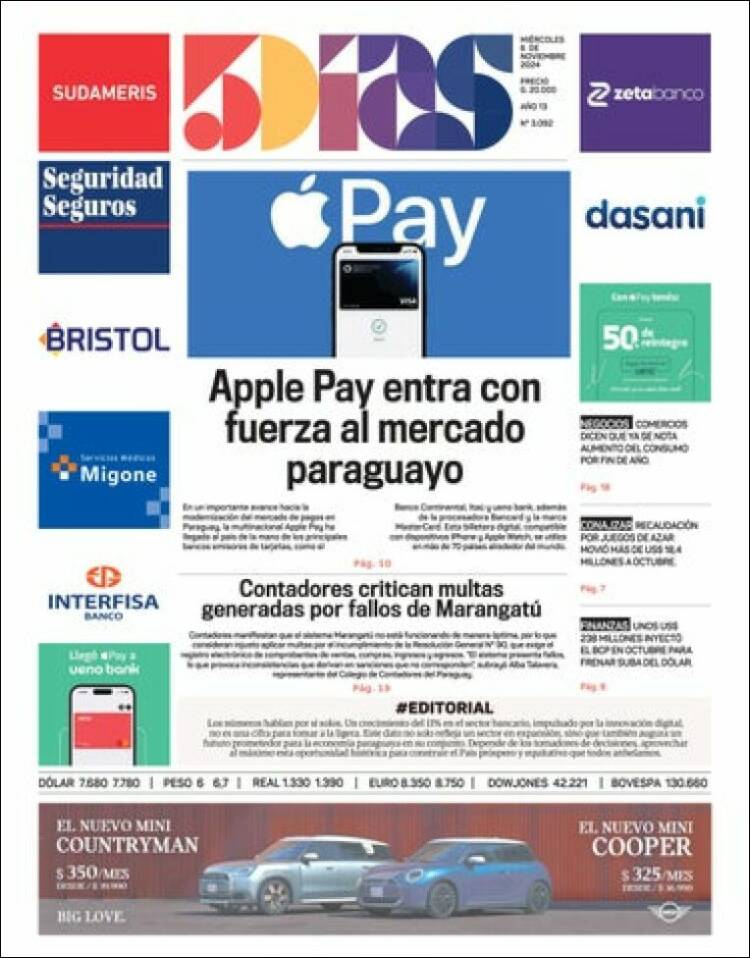 Portada de 5 Días (Paraguay)
