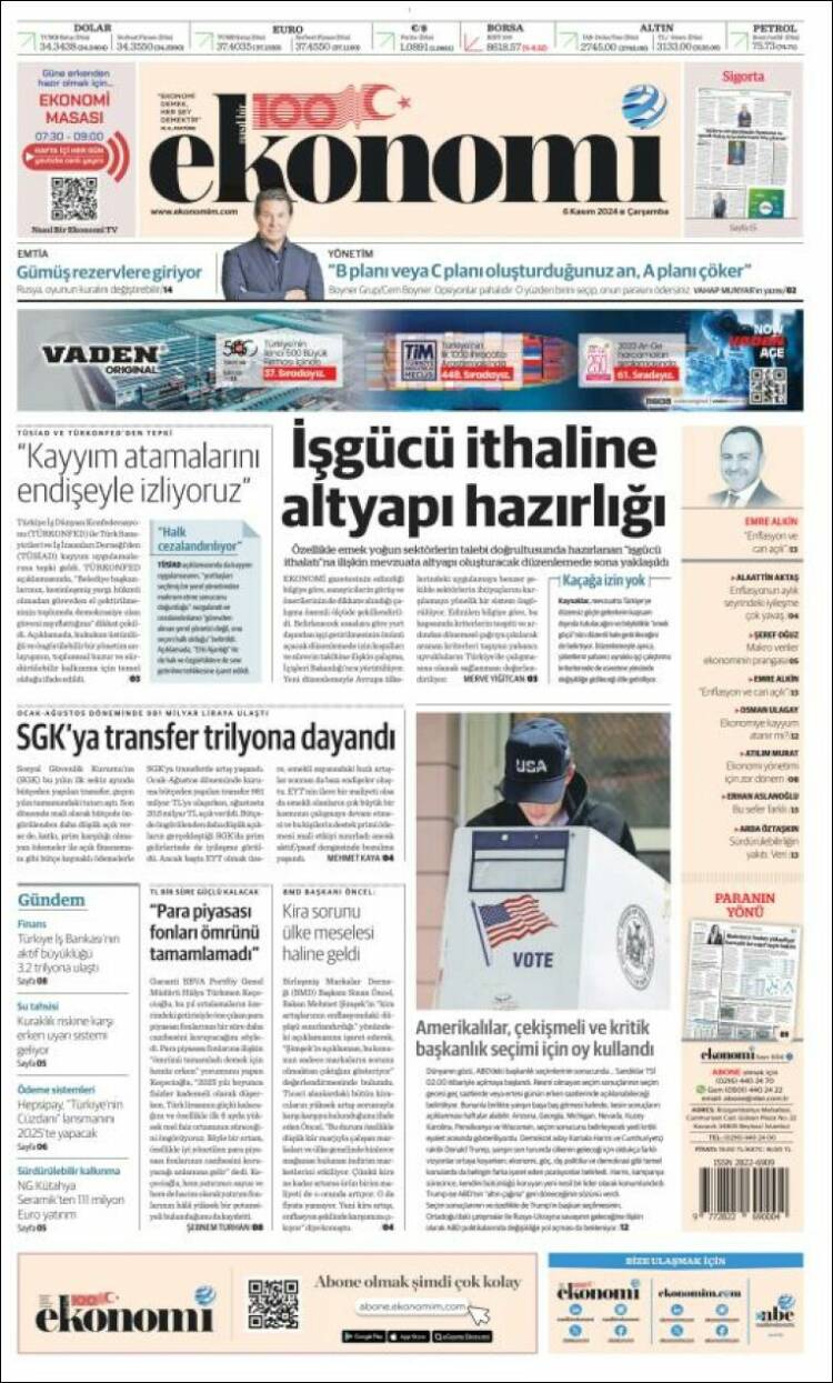 Portada de Dünya (Turqu&iacute;a)