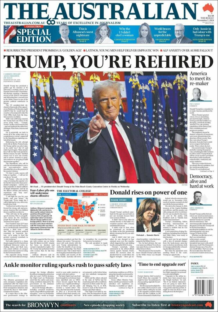 Portada de The Australian (Australia)