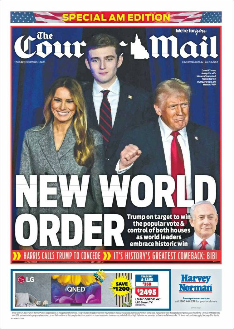 Portada de The Courier-Mail (Australia)