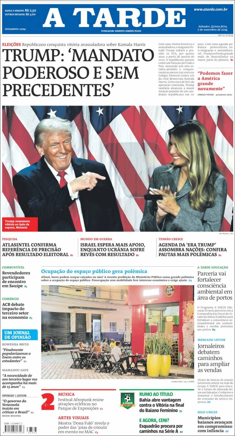 Portada de Diário A Tarde (Brasil)