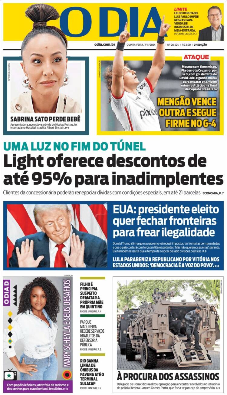 Portada de O Dia (Brasil)