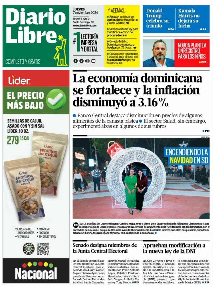 Portada de Diario Libre (R. Dominicana)