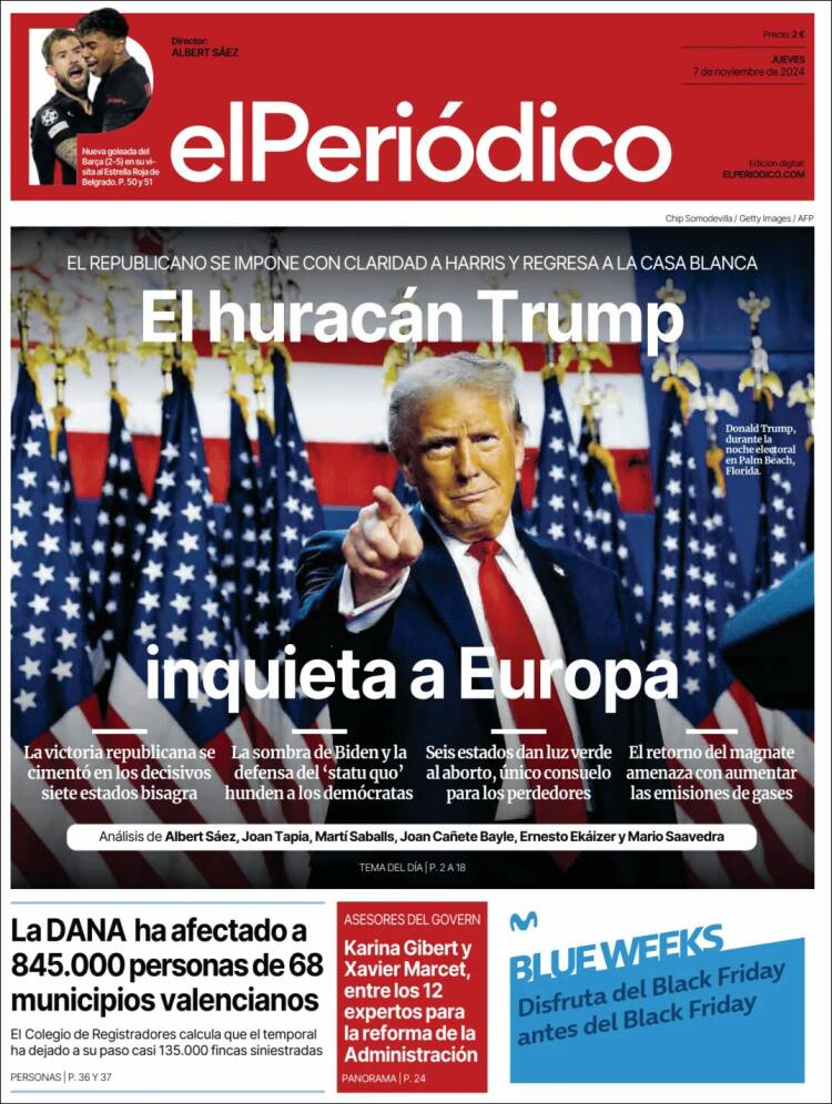 Portada de El Periódico (España)