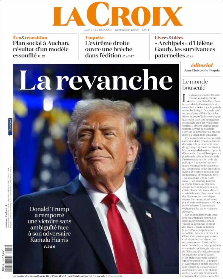 Portada de La Croix (Francia)