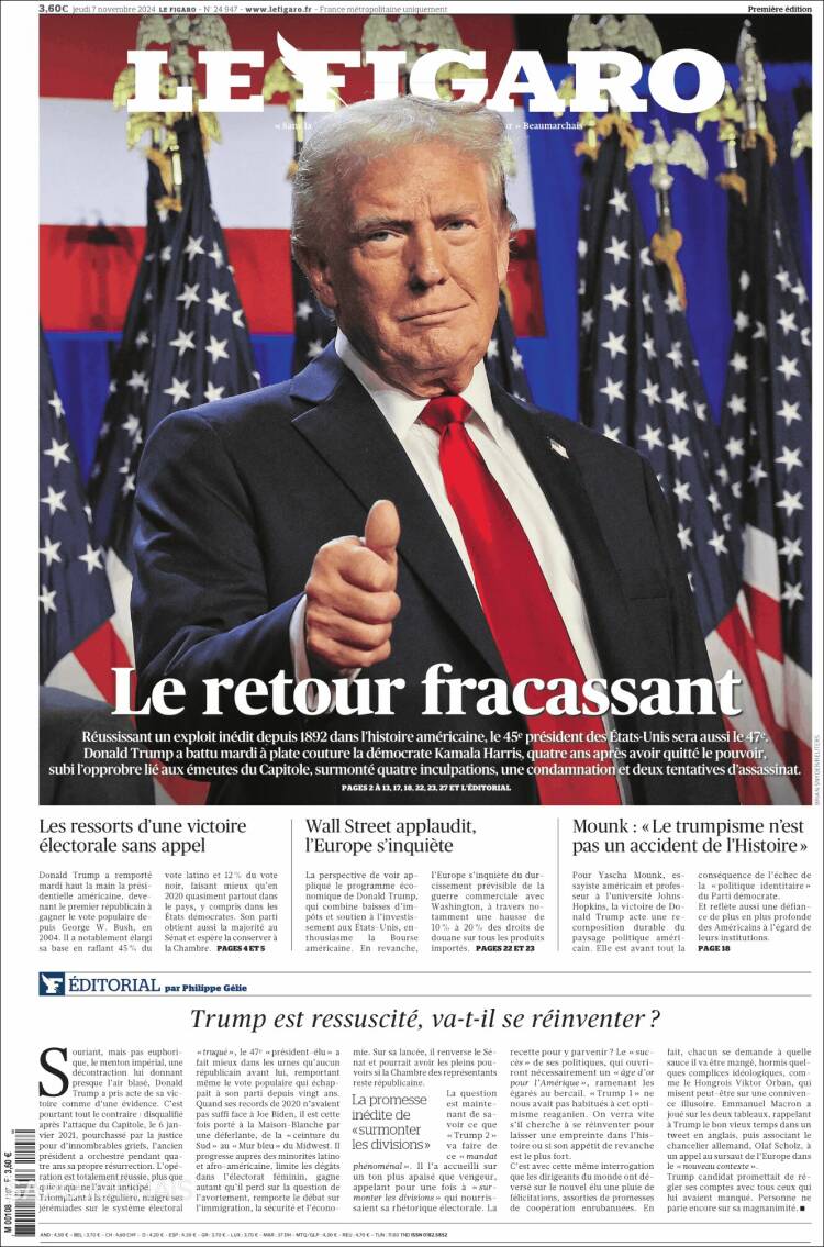Portada de Le Figaro (Francia)