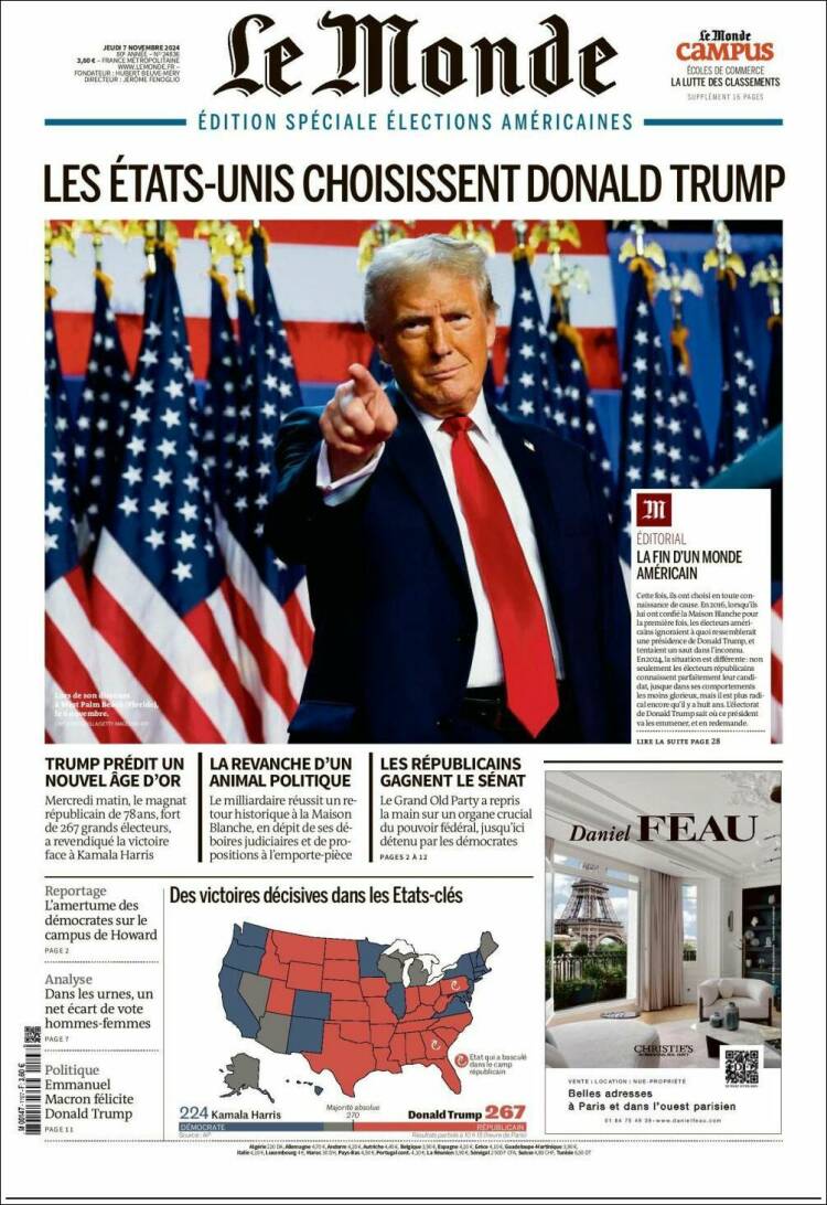 Portada de Le Monde (Francia)