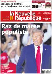 Portada de La Nouvelle Republique (Francia)