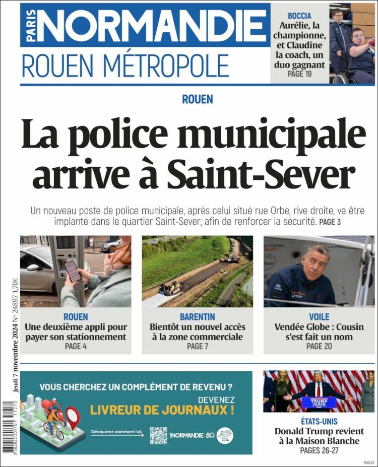 Portada de Paris Normandie (Francia)