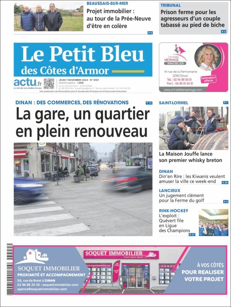 Portada de Le Petit Bleu (Francia)