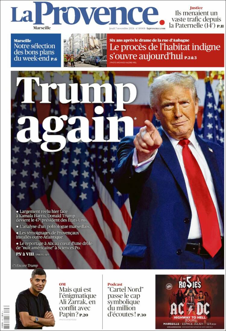 Portada de La Provence (Francia)