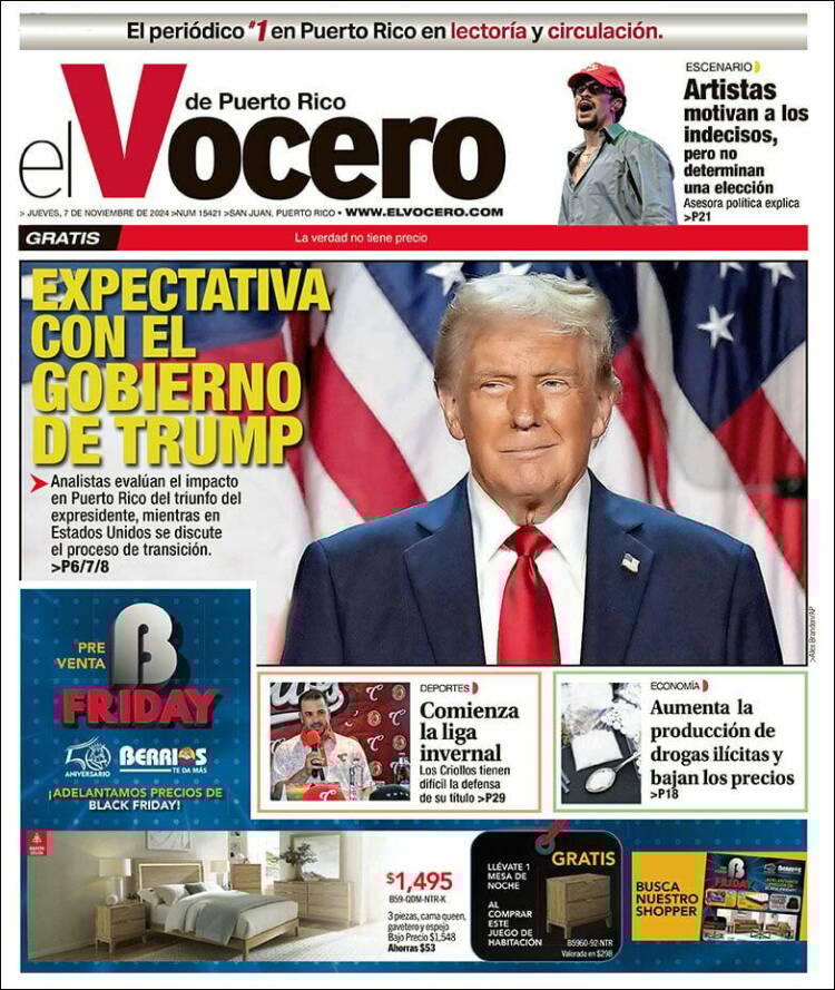 Portada de Vocero (Puerto Rico)