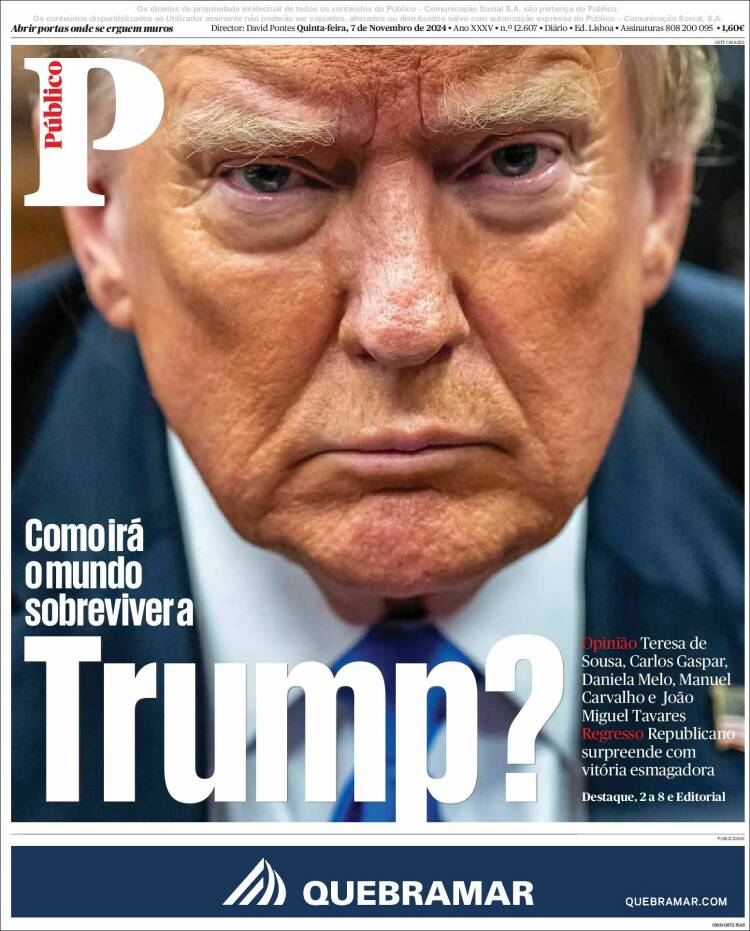 Portada de Público (Portugal)