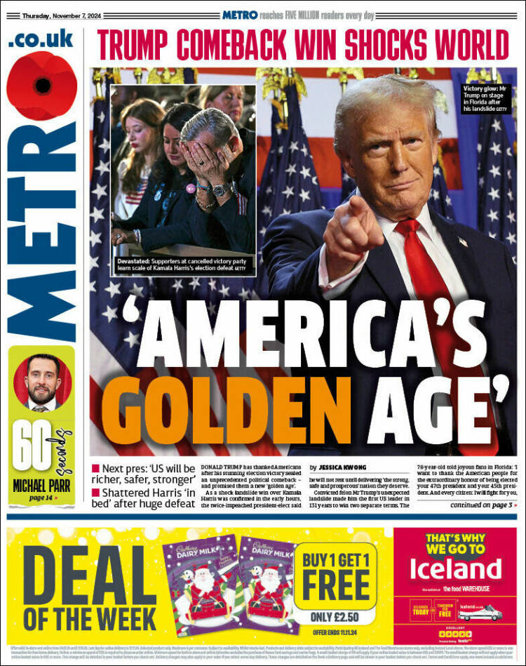 Portada de Metro (Reino Unido)