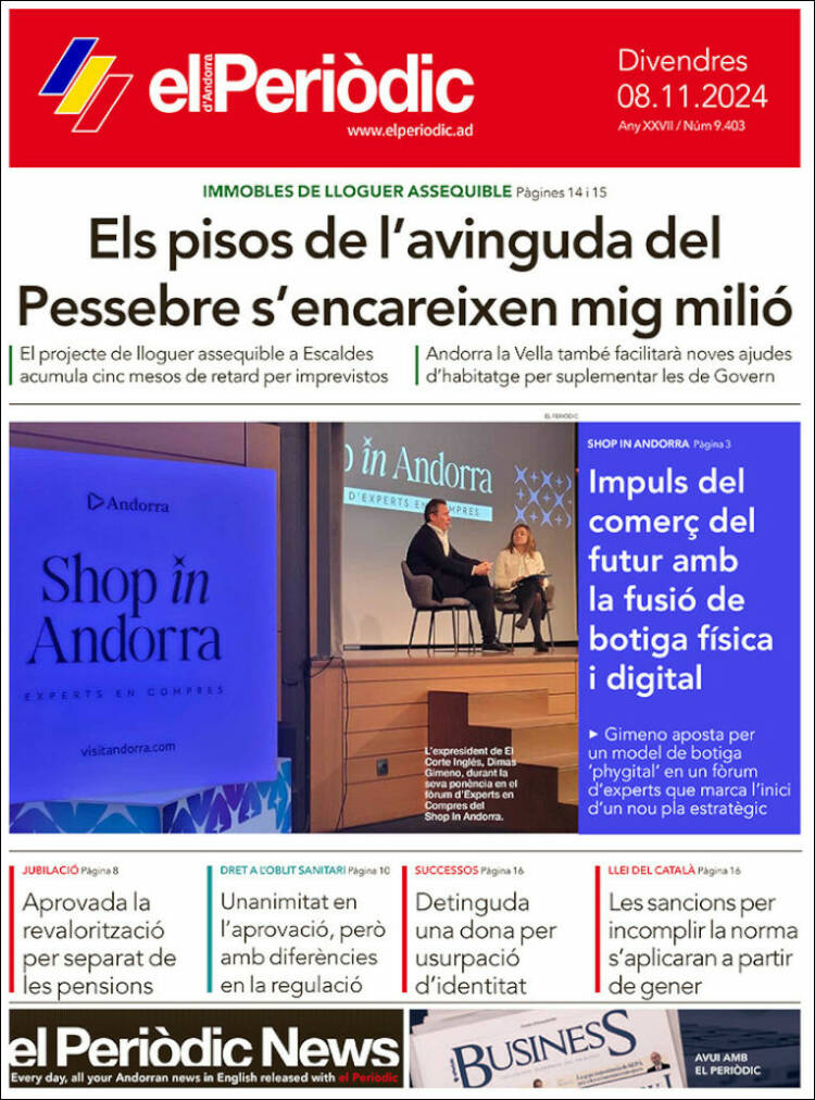 Portada de El Periòdic d'Andorra (Andorra)