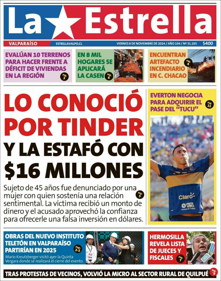 Portada de Estrella de Valparaiso (Chile)