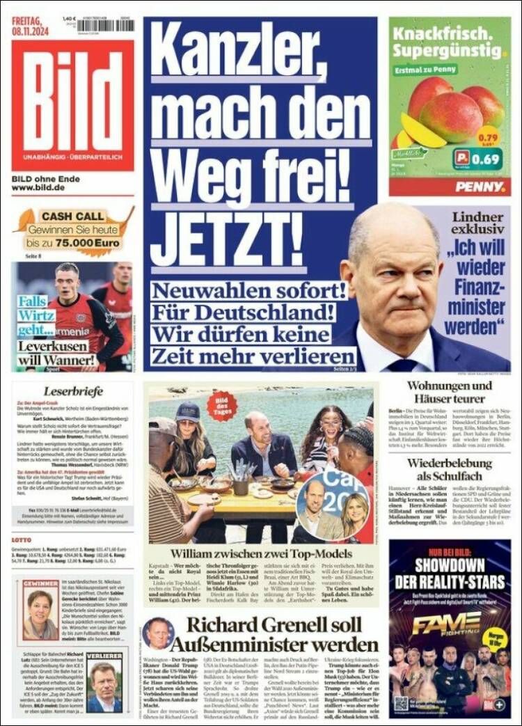 Portada de Bild (Alemania)