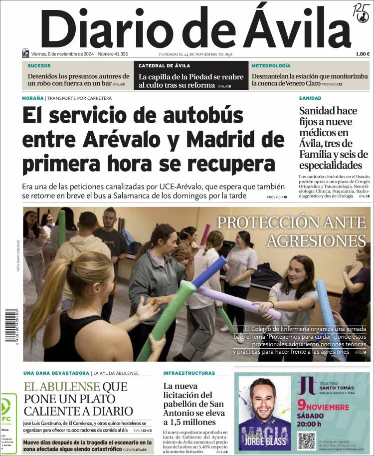 Portada de Diario de Ávila (España)