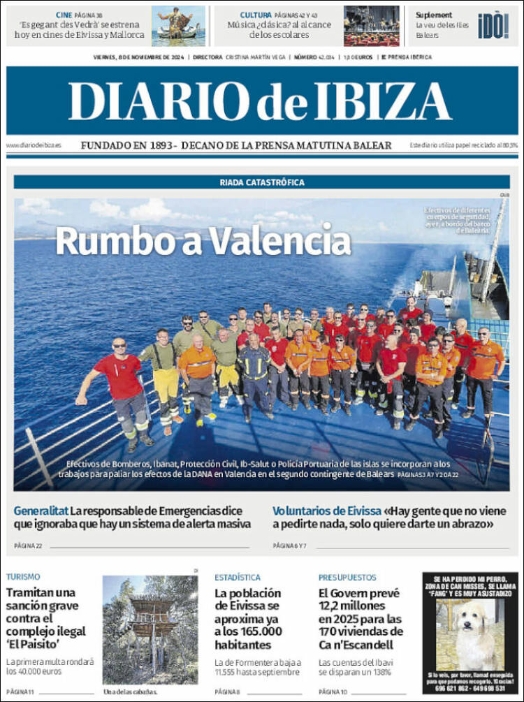 Portada de Diario de Ibiza (España)