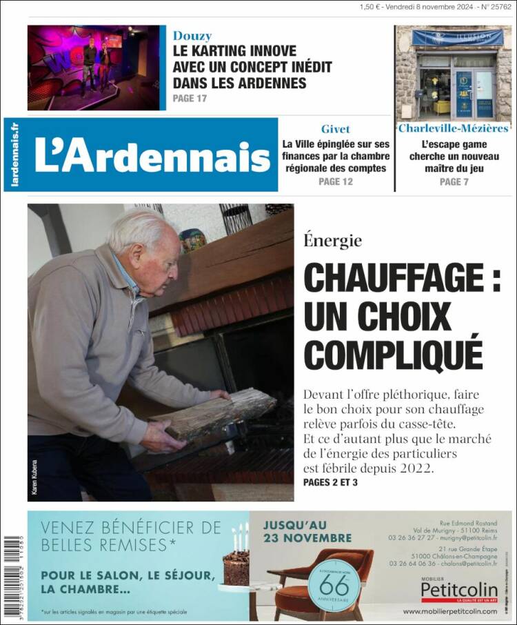 Portada de L'Ardenais (Francia)
