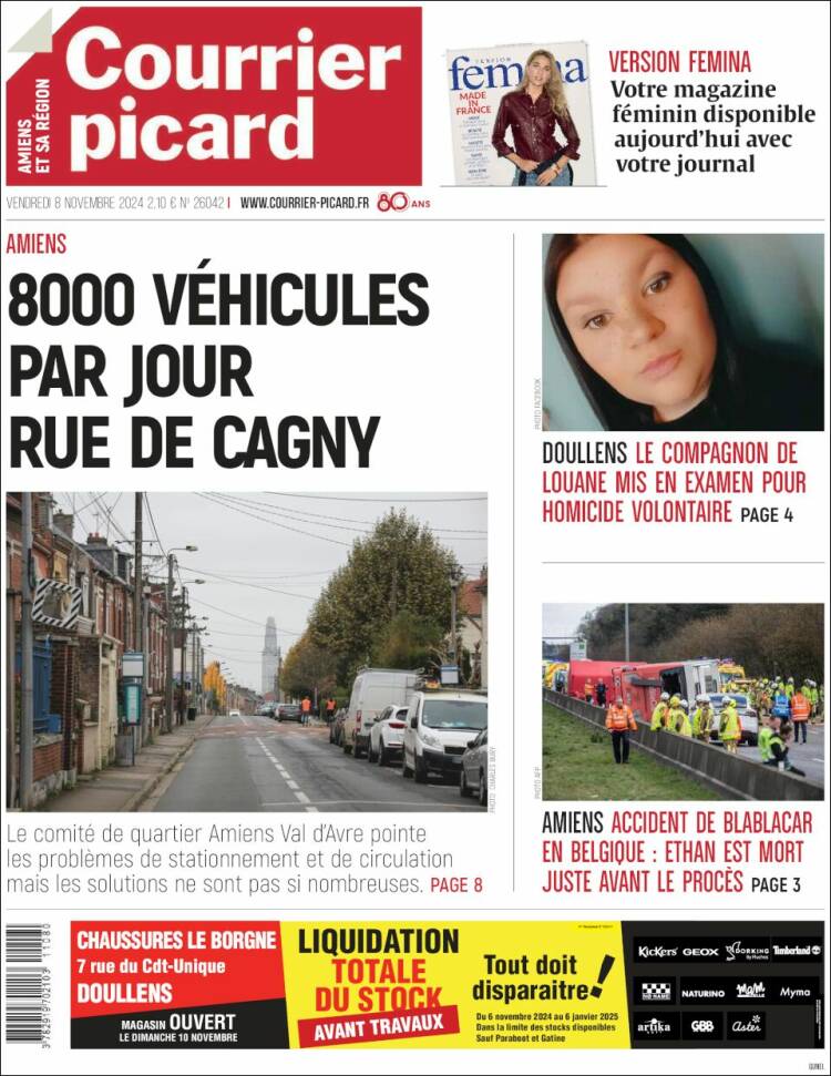 Portada de Courrier Picard (Francia)