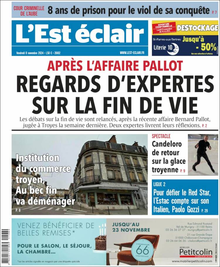 Portada de L'Est Eclair (Francia)