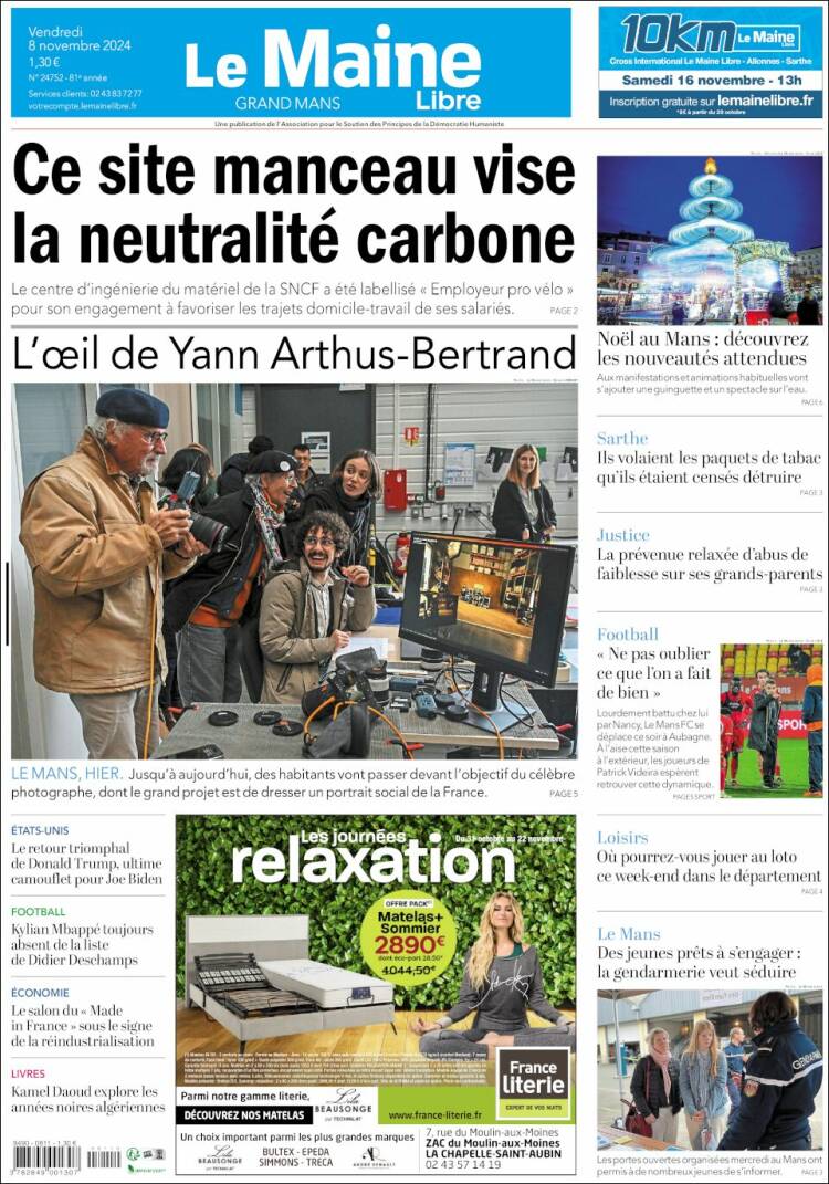 Portada de Le Maine Libre (Francia)