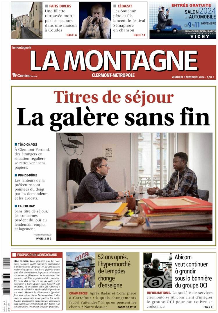 Portada de La Montagne (Francia)