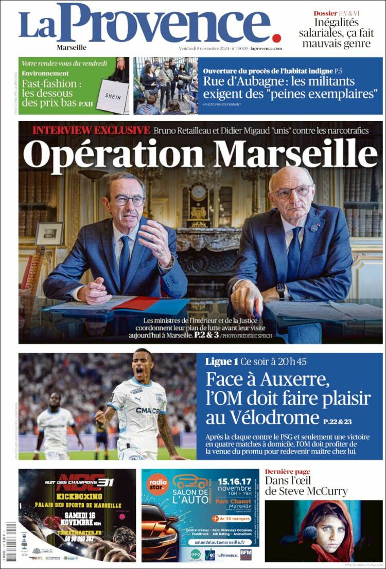 Portada de La Provence (Francia)