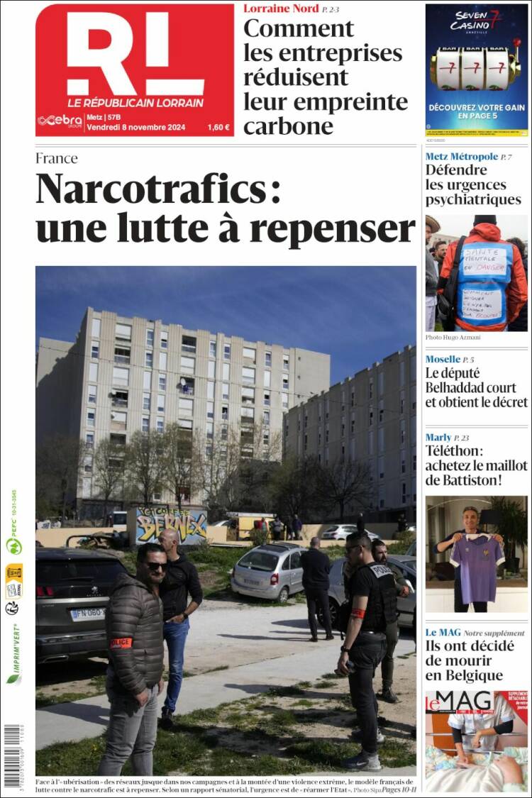 Portada de Le Republicain Lorrain (Francia)