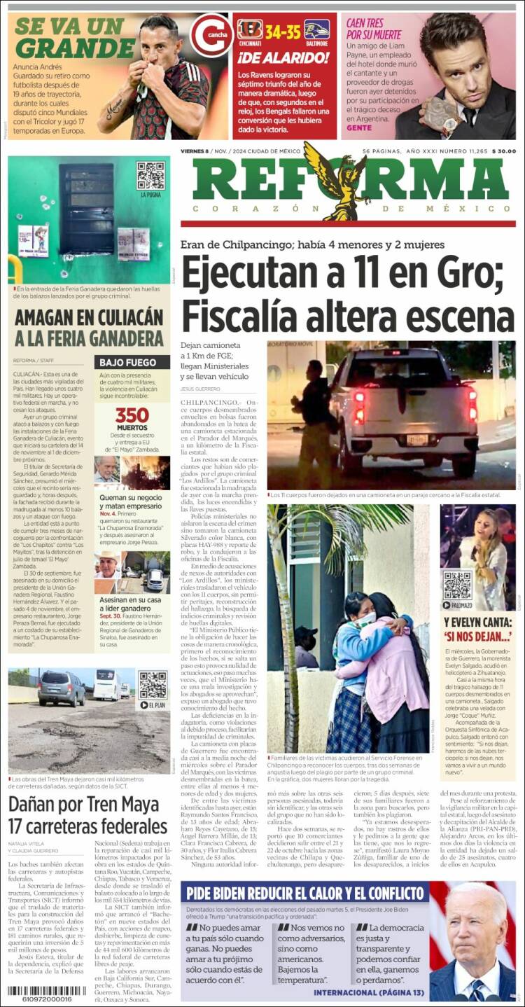 Portada de Reforma (M&eacute;xico)