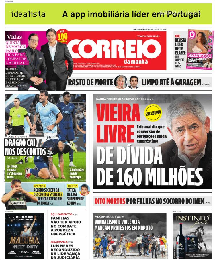 Portada de Correio da Manhã (Portugal)