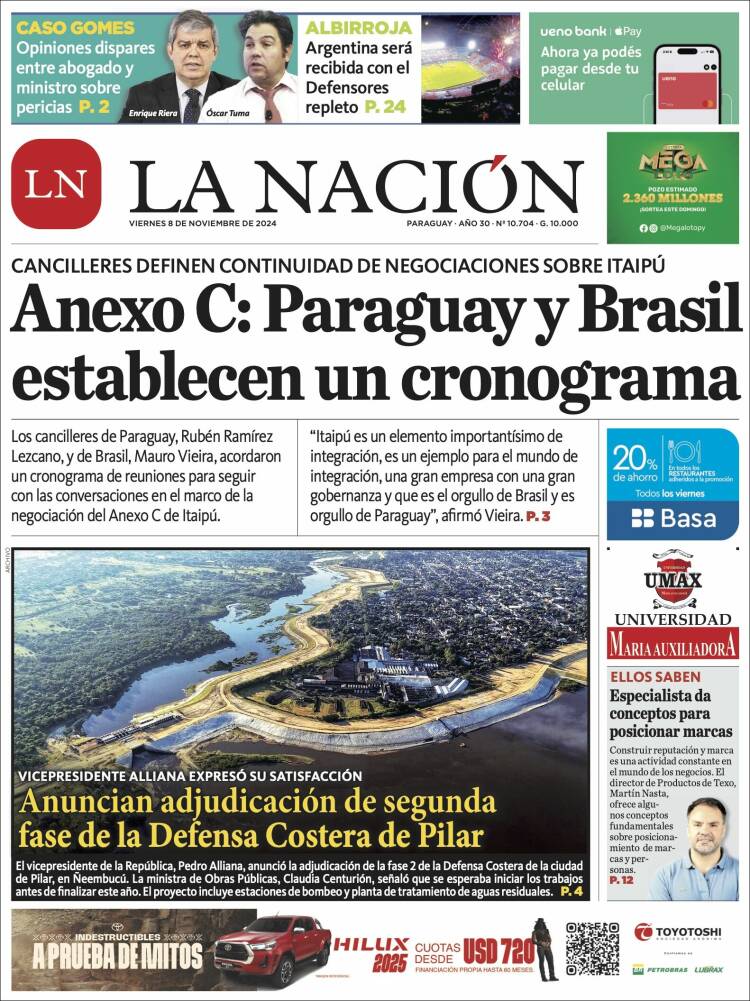 Portada de La Nación (Paraguay)