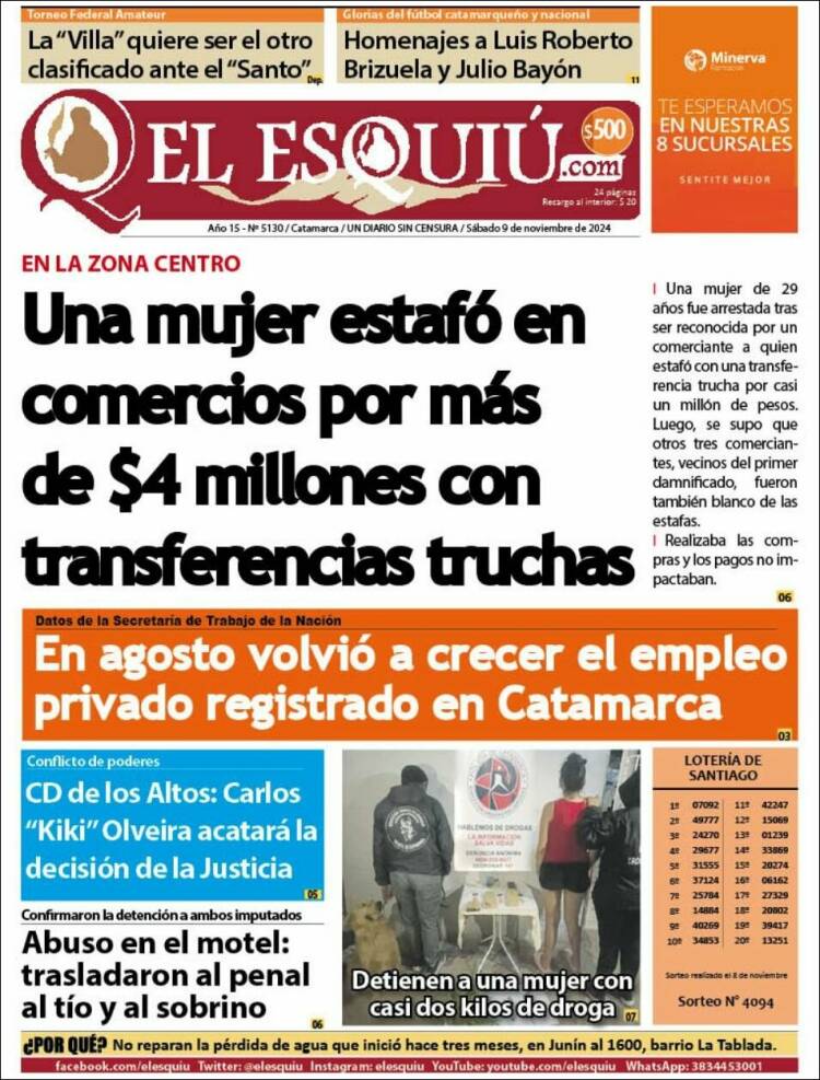 Portada de El Esquiu (Argentina)
