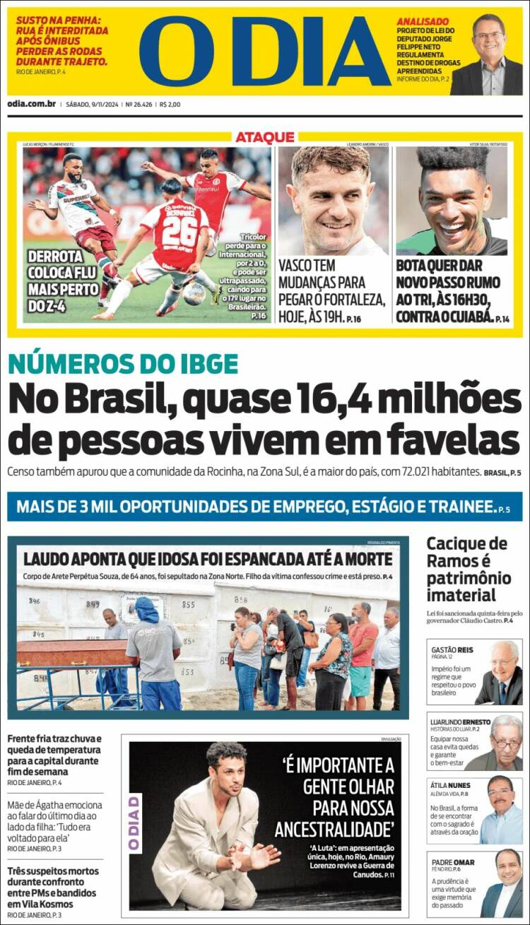 Portada de O Dia (Brasil)