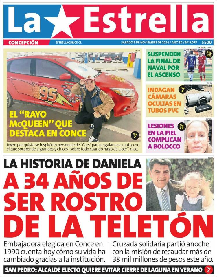 Portada de La Estrella de Concepción (Chile)